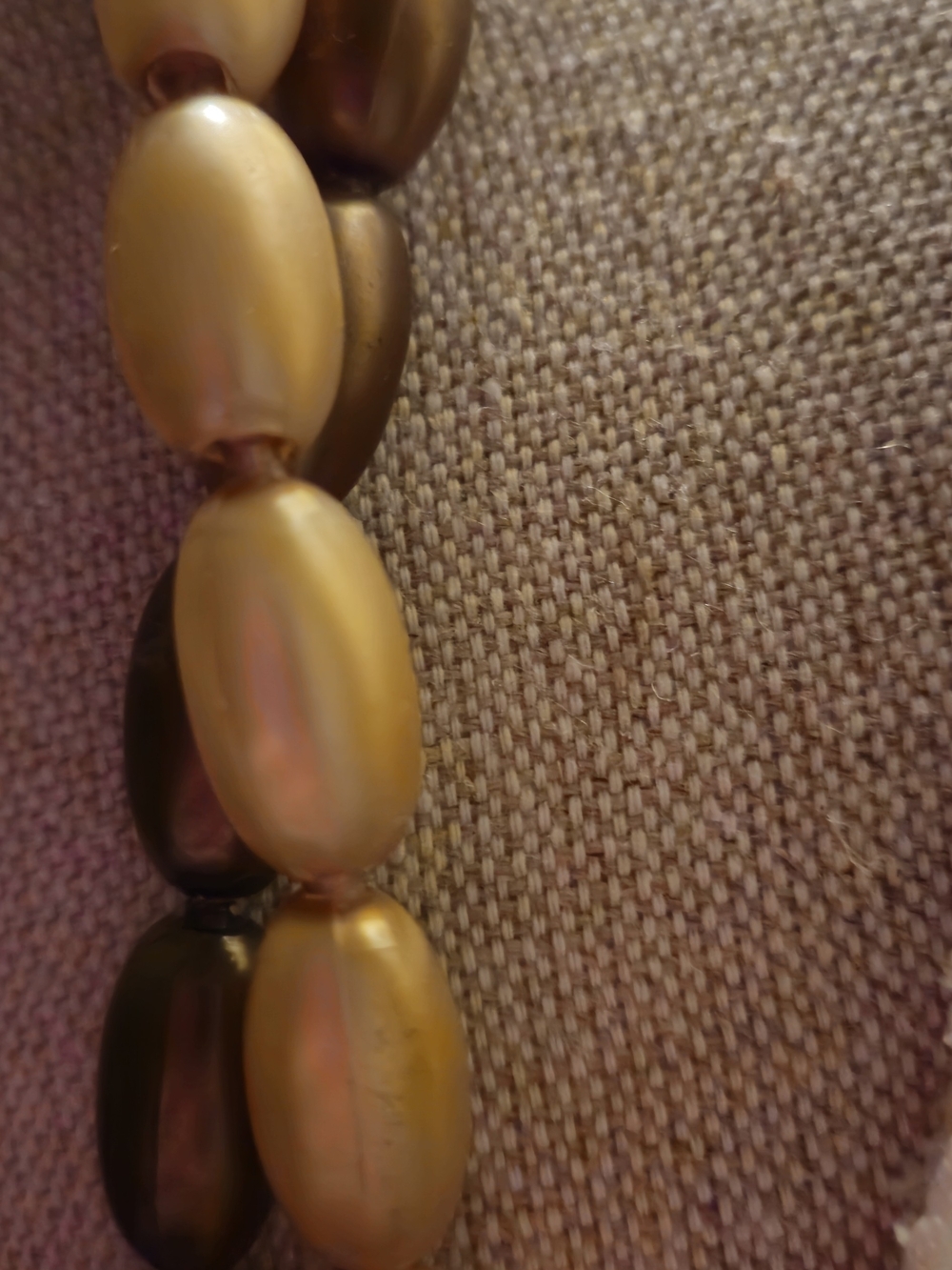 Vintage Double Strand Brown and Amber Bead Necklace - Women Jewelry - Picture 2 of 5
